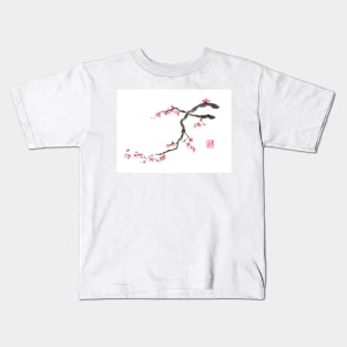 Blushing maid sumi-e painting Kids T-Shirt